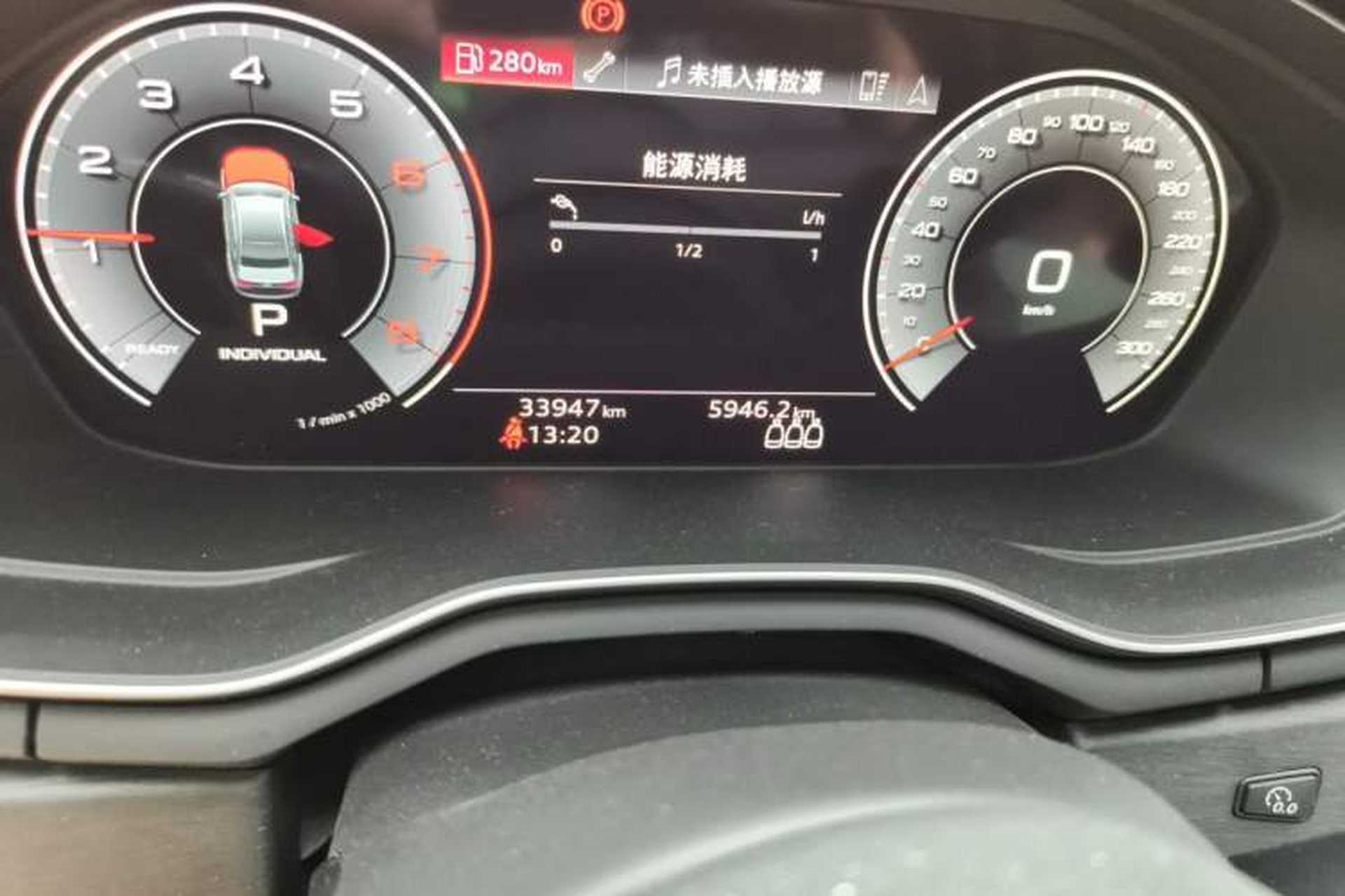 Used Audi A4L 2023 40 TFSI Bang & Olufsen Starry Night Edition Odometer Close Up