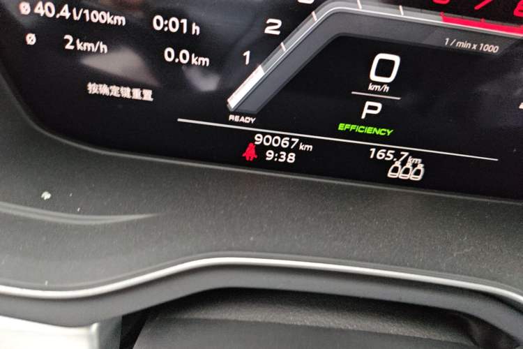 Used Audi A4L 2023 40 TFSI Fashion Dynamic Model Odometer Close Up