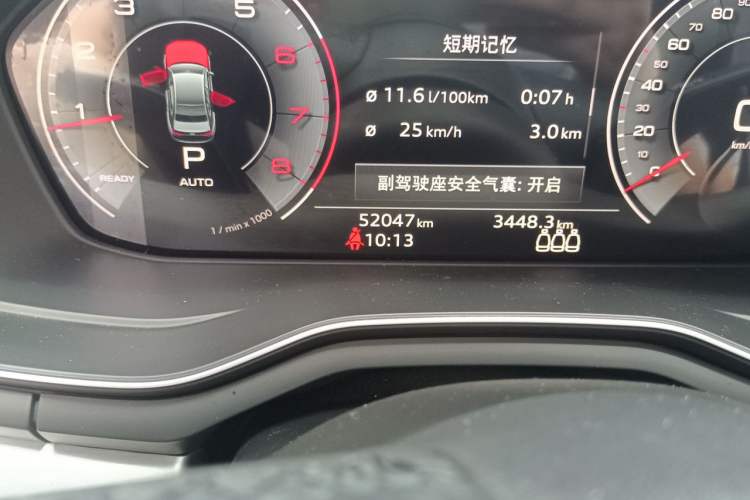 Used Audi A4L 2024 40 TFSI Fashion Dynamic Model Odometer Close Up