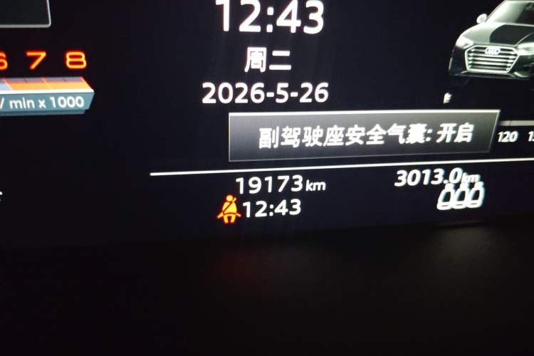 Used Audi A4L 2024 40 TFSI Fashion Dynamic Model Odometer Close Up