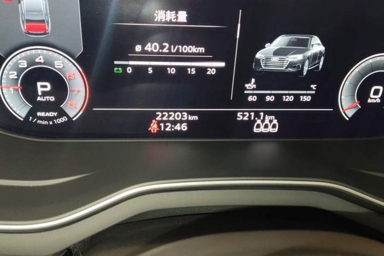 Used Audi A4L 2024 40 TFSI quattro RS Performance Package Odometer Close Up