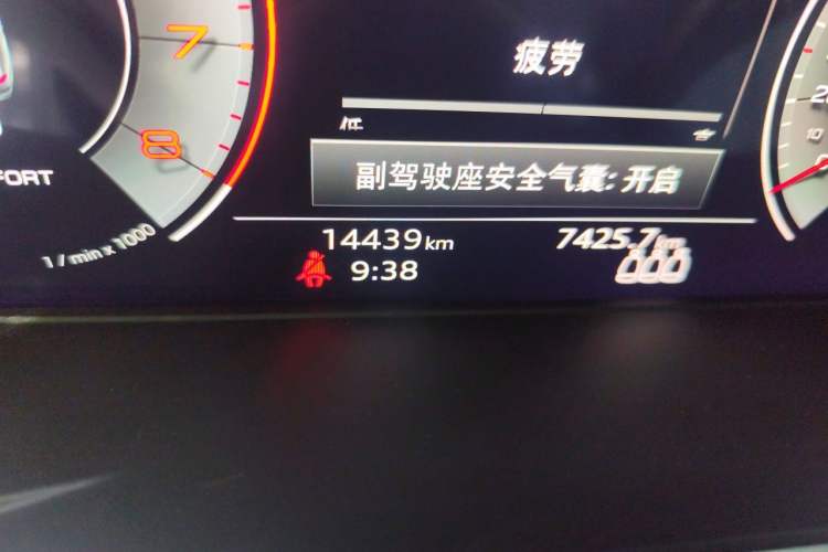 Used Audi A4L 2024 40 TFSI Fashion Dynamic Model Odometer Close Up