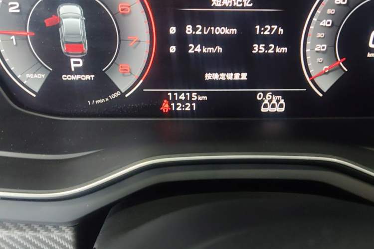 Used Audi A4L 2024 40 TFSI quattro RS Performance Package Odometer Close Up