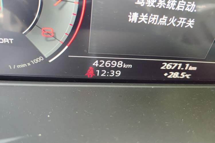 Used Audi A4L 2024 40 TFSI quattro RS Performance Package Odometer Close Up