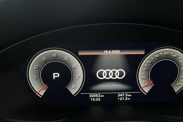 Used Audi A4L 2024 40 TFSI Fashion Dynamic Model Odometer Close Up