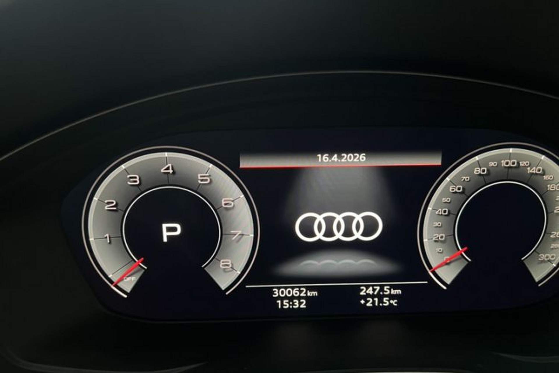 Used Audi A4L 2024 40 TFSI Fashion Dynamic Model Odometer Close Up