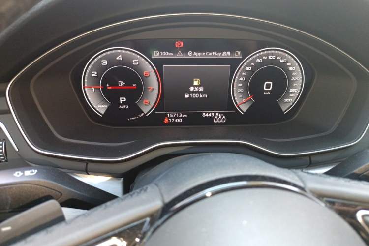 Used Audi A4L 2024 40 TFSI Fashion Dynamic Model Odometer Close Up
