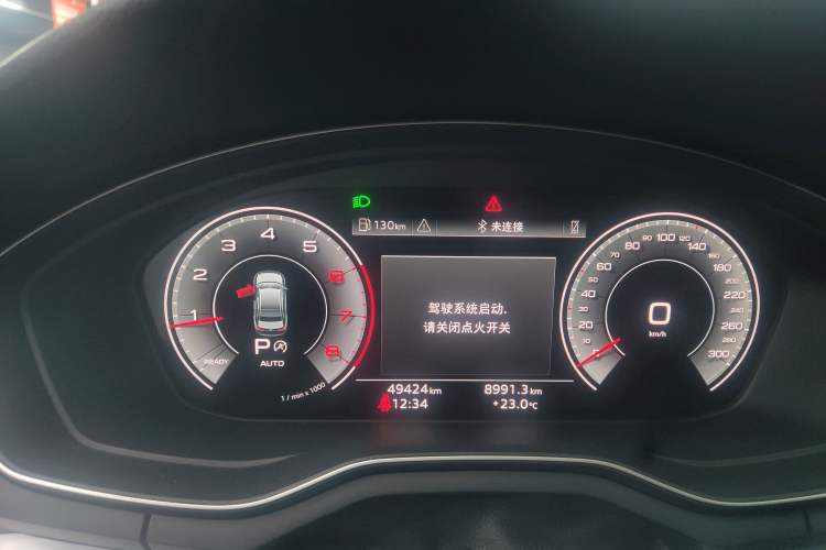 Used Audi A4L 2024 40 TFSI Fashion Dynamic Model Odometer Close Up