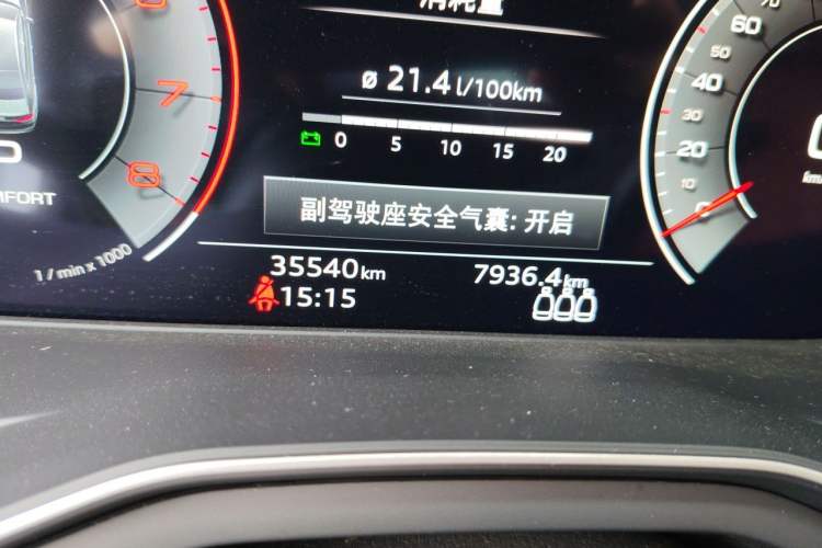 Used Audi A4L 2024 40 TFSI Luxury Dynamic Edition (Starry Night Version) Odometer Close Up