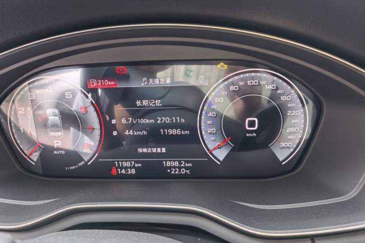 Used Audi A4L 2024 40 TFSI Fashion Dynamic Model Odometer Close Up