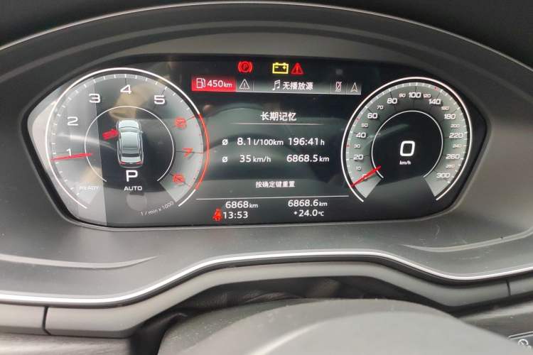 Used Audi A4L 2024 40 TFSI Luxury Dynamic Edition Odometer Close Up