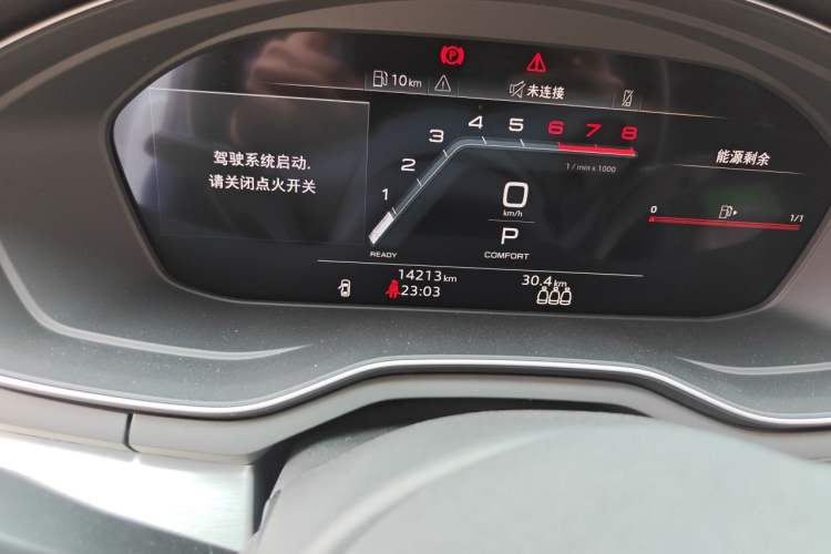 Used Audi A4L 2024 40 TFSI Fashion Dynamic Model Odometer Close Up