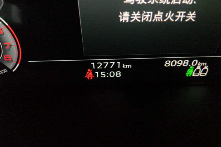 Used Audi A4L 2024 40 TFSI Fashion Dynamic Model Odometer Close Up