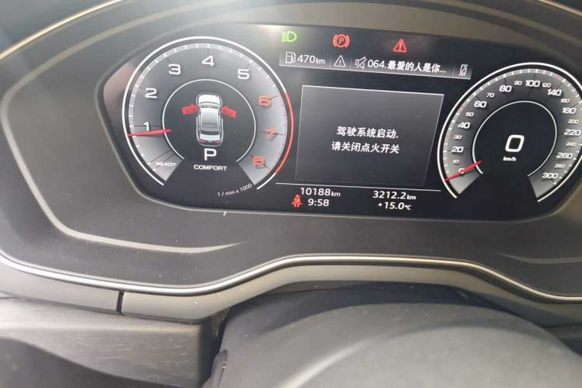 Used Audi A4L 2024 40 TFSI Fashion Dynamic Model Odometer Close Up