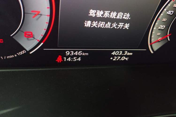Used Audi A4L 2024 40 TFSI Fashion Dynamic Model Odometer Close Up