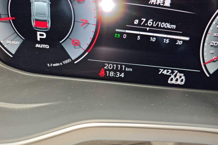 Used Audi A4L 2024 40 TFSI Fashion Dynamic Model Odometer Close Up