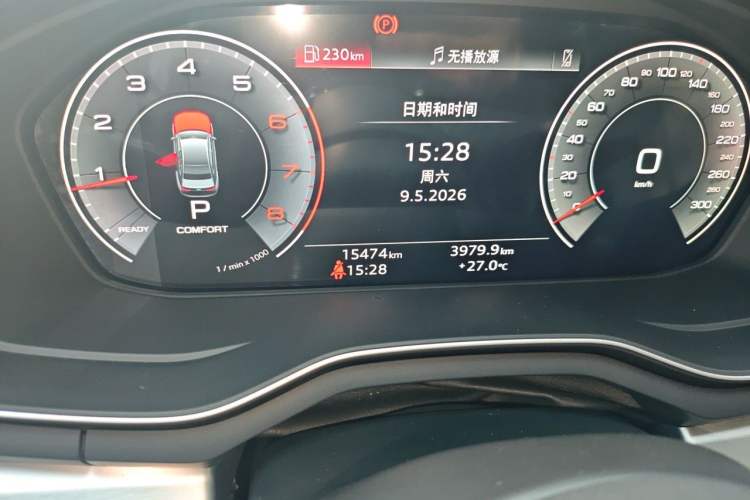 Used Audi A4L 2025 2 Million Units Enjoyment Version 40 TFSI Stylish and Dynamic Type Odometer Close Up