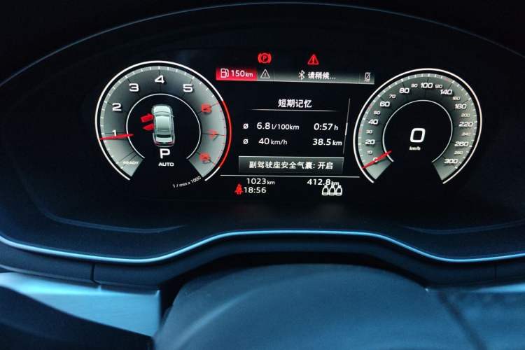 Used Audi A4L 2025 2 Million Units Enjoyment Version 40 TFSI Stylish and Dynamic Type Odometer Close Up