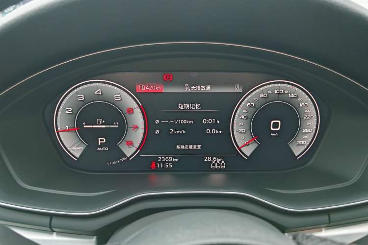 Used Audi A4L 2025 2 Million Units Enjoyment Version 40 TFSI Stylish and Dynamic Type Odometer Close Up