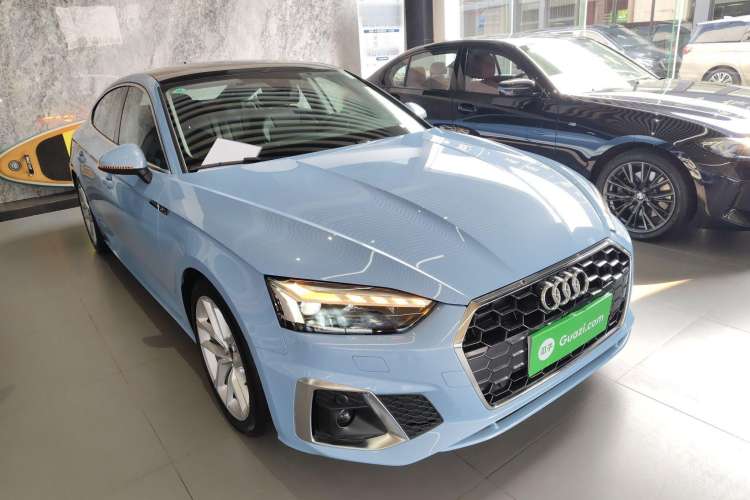 Used Audi A5 2023 Sportback 40 TFSI Fashionable and Dynamic Model Front Right 45 Deg
