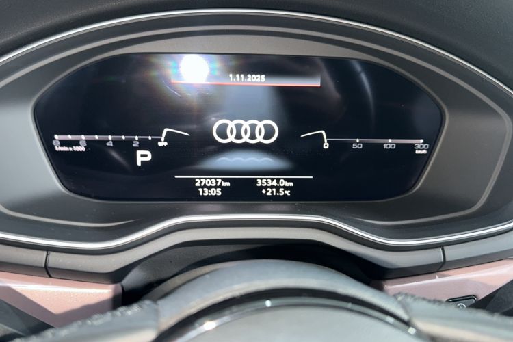 Used Audi A5 2022 Coupe 40 TFSI Fashion Dynamic Model Odometer Close Up