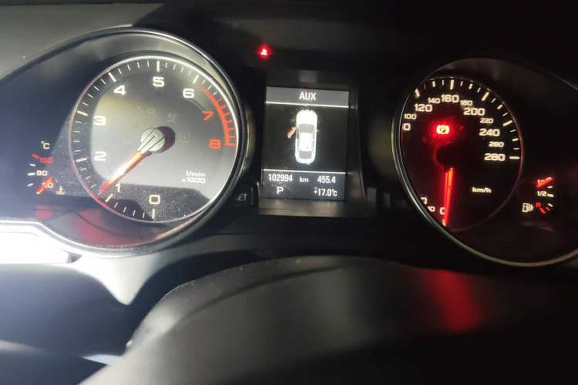 Used Audi A5 2010 2.0TFSI Sportback Comfort Model Odometer Close Up