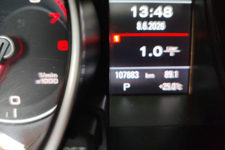 Used Audi A5 2014 Sportback 45 TFSI Odometer Close Up