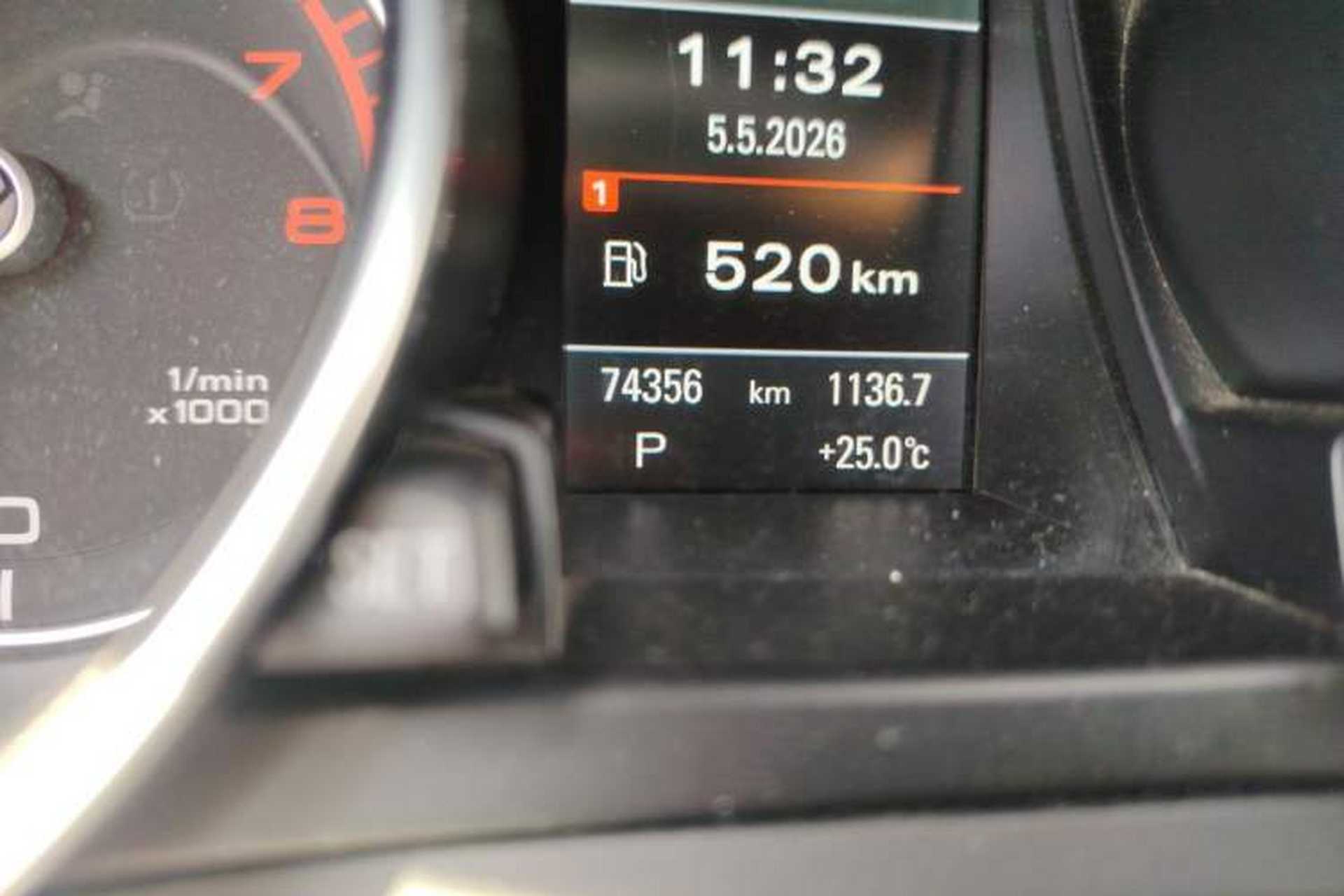 Used Audi A5 2014 Sportback 45 TFSI Fashion Edition Odometer Close Up