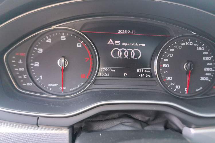 Used Audi A5 2017 Sportback 45 TFSI Fashion Model Odometer Close Up