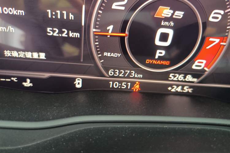 Used Audi A5 2017 Sportback 45 TFSI quattro Sport Model Odometer Close Up