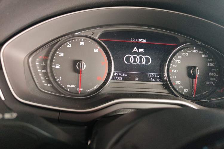 Used Audi A5 2017 Coupe 40 TFSI Fashion Model Odometer Close Up