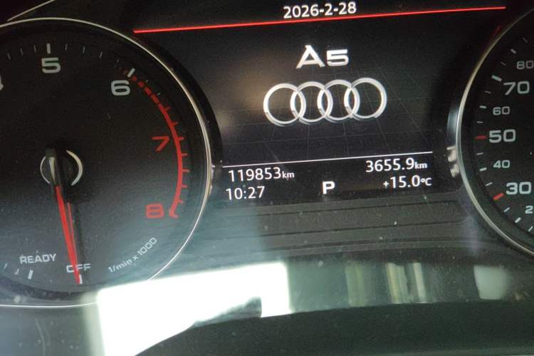 Used Audi A5 2017 Sportback 45 TFSI Sport Edition Odometer Close Up