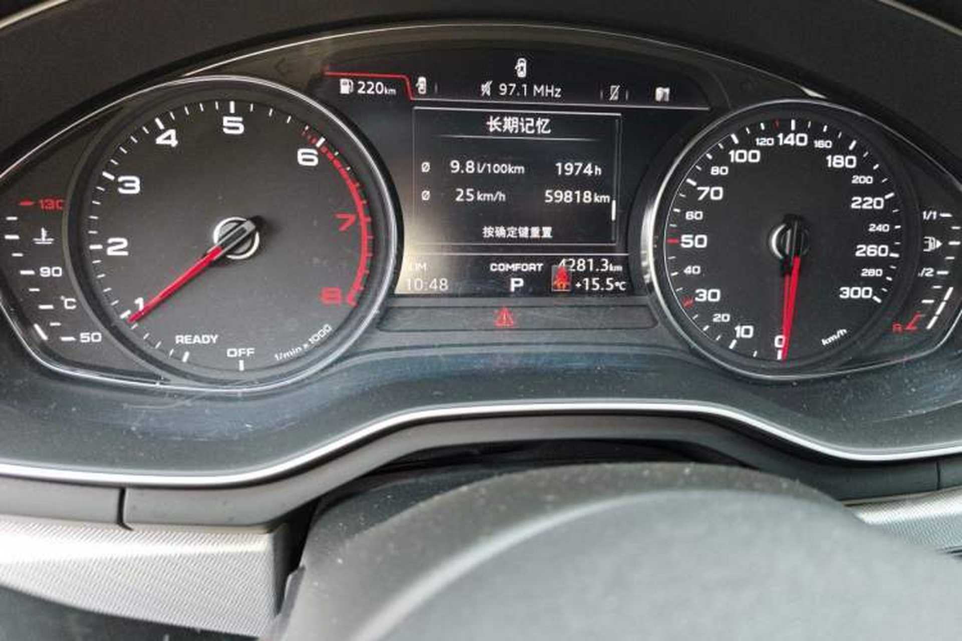 Used Audi A5 2017 Sportback 40 TFSI Fashion Model Odometer Close Up