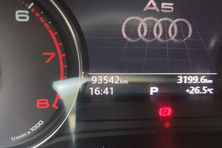 Used Audi A5 2019 Sportback 40 TFSI Fashion Model Odometer Close Up
