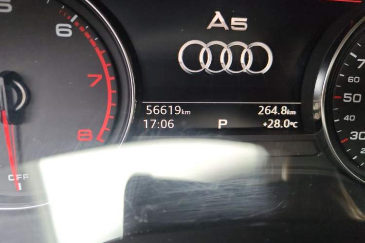 Used Audi A5 2019 Sportback 40 TFSI Fashion Model Odometer Close Up