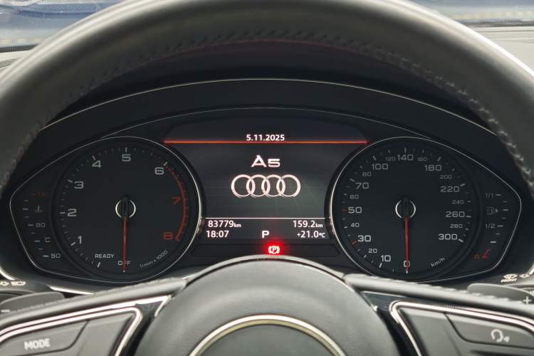 Used Audi A5 2019 Sportback 40 TFSI Fashion Model Odometer Close Up