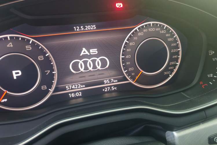 Used Audi A5 2019 Sportback 45 TFSI Fashion Model Odometer Close Up
