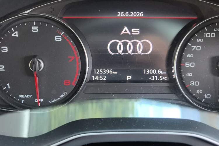 Used Audi A5 2019 Sportback 40 TFSI Fashion Model Odometer Close Up