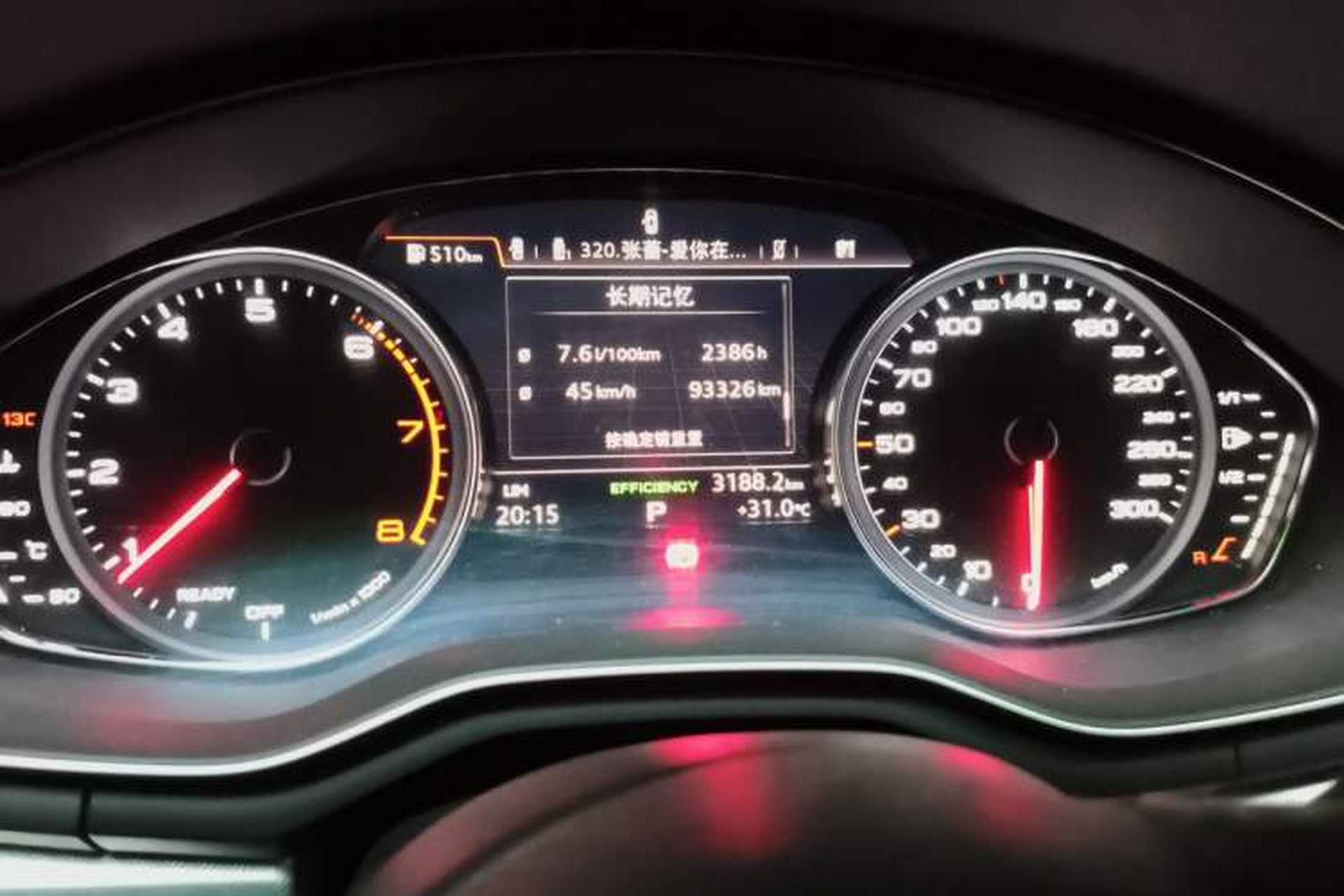 Used Audi A5 2019 Sportback 40 TFSI Fashion Model Odometer Close Up