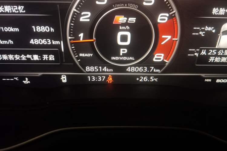 Used Audi A5 2019 Sportback 40 TFSI Fashion Model Odometer Close Up