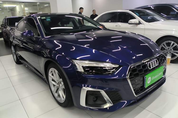 Used Audi A5 2021 Sportback 40 TFSI Fashionable and Dynamic Model Front Right 45 Deg