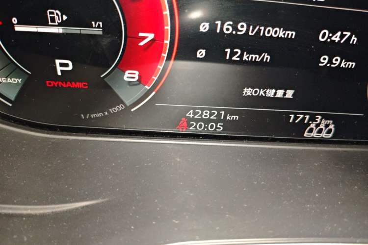 Used Audi A5 2021 Sportback 40 TFSI Stylish and Elegant Model Odometer Close Up