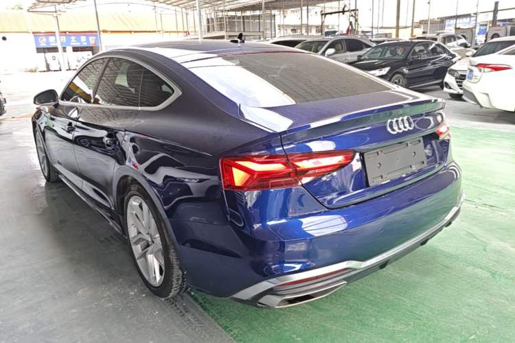 Used Audi A5 2021 Sportback 40 TFSI Fashionable and Dynamic Model Rear Left 45 Deg