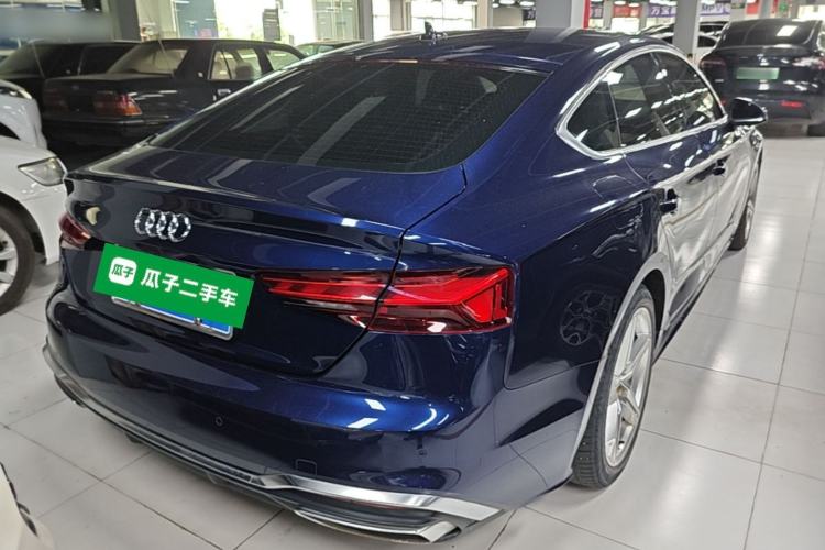 Used Audi A5 2021 Sportback 40 TFSI Fashionable and Dynamic Model Rear Right 45 Deg