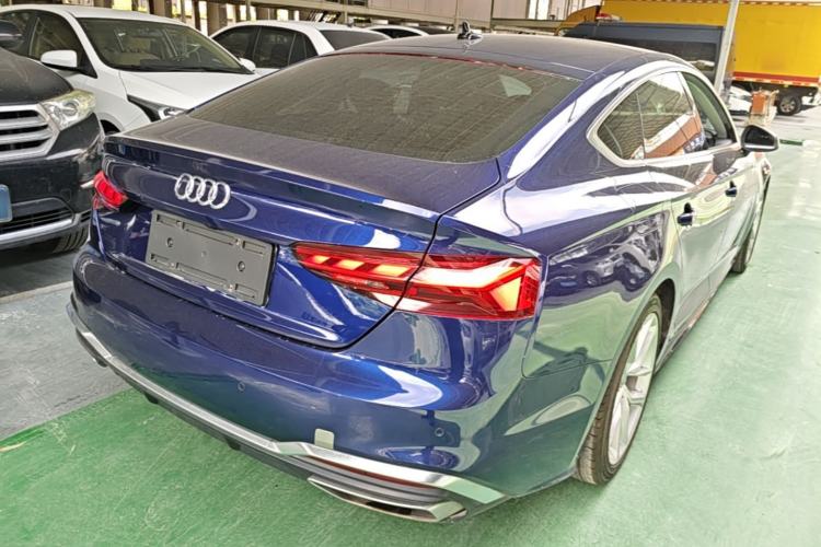 Used Audi A5 2021 Sportback 40 TFSI Fashionable and Dynamic Model Rear Right 45 Deg