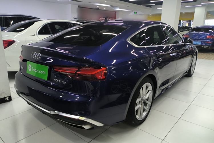 Used Audi A5 2021 Sportback 40 TFSI Fashionable and Dynamic Model Rear Right 45 Deg