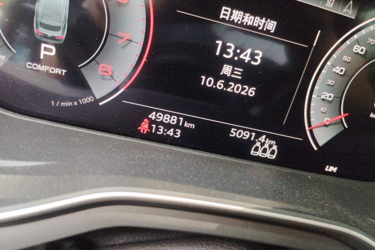 Used Audi A5 2021 Sportback 40 TFSI Stylish and Elegant Model Odometer Close Up