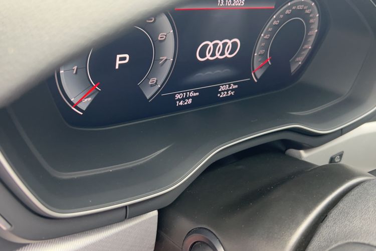 Used Audi A5 2021 Coupe 40 TFSI Fashionable and Dynamic Model Odometer Close Up