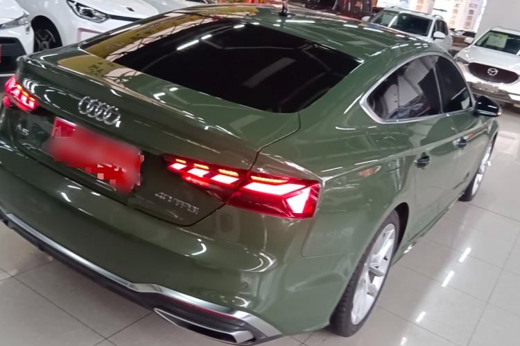 Used Audi A5 2021 Sportback 40 TFSI Fashionable and Dynamic Model Rear Right 45 Deg
