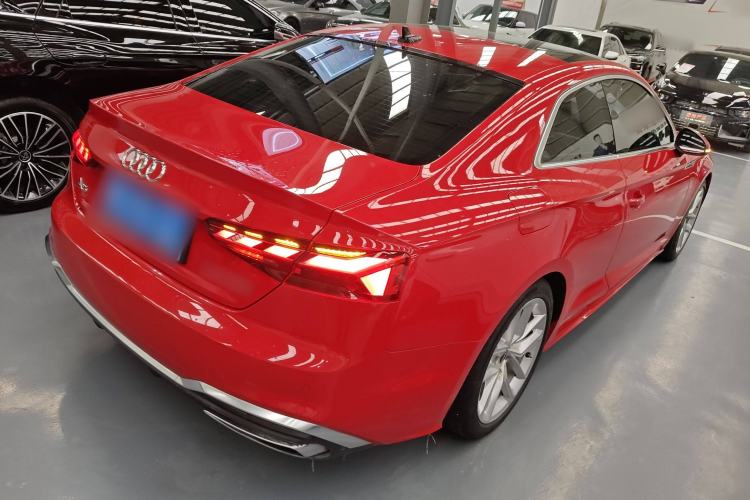 Used Audi A5 2021 Coupe 40 TFSI Fashionable and Dynamic Model Rear Right 45 Deg
